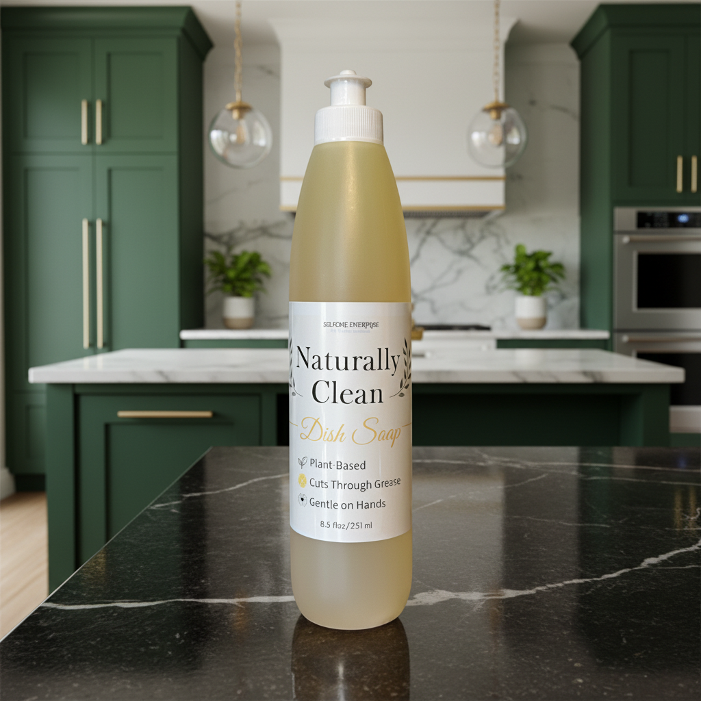 Naturally Clean - Dish Soap - Plant-based, Cuts Through Grease, Gentle on hands