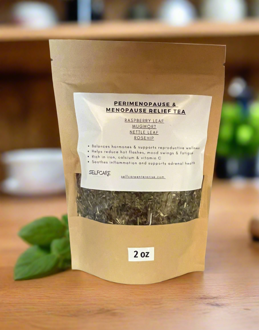 Perimenopause & Menopause Relief Loose Herbal Tea Blend - Balances Hormones, PMS Relief, Reduces Hot flashes, Fatigue and Mood Swings