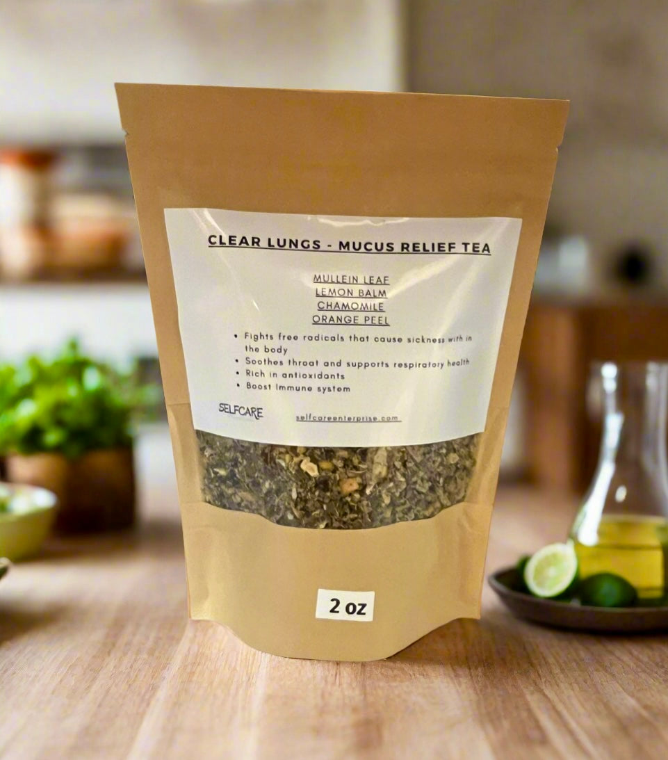 Clear Lungs Mucus Relief Loose Tea Blend-Clears Nasal and Chest Congestion