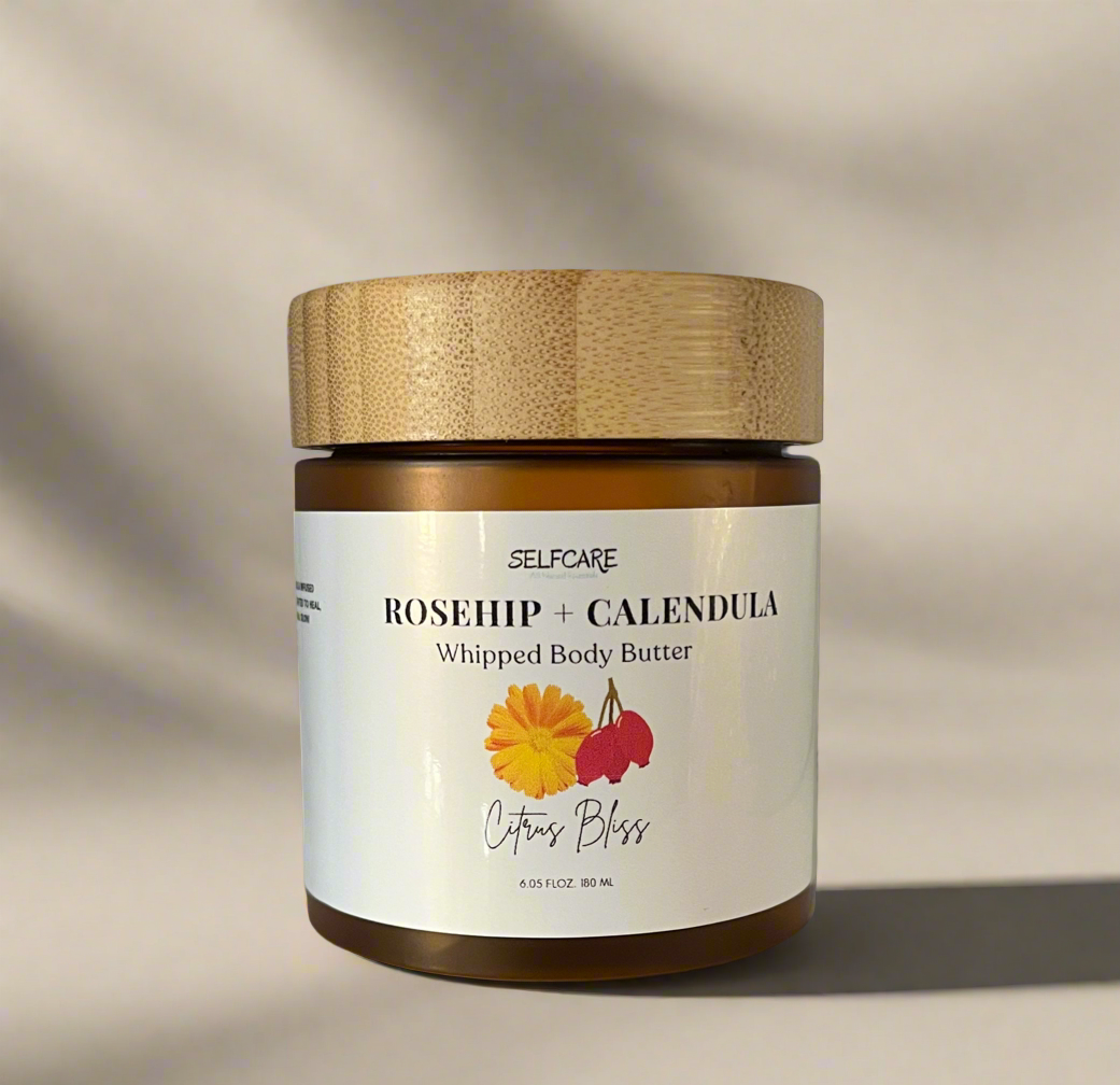 Rosehip + Calendula Whipped Body Butter - Heal, Hydrate, and Restore Your Skin