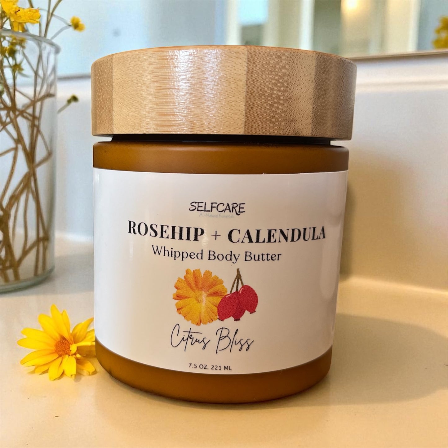 Rosehip + Calendula Whipped Body Butter - Heal, Hydrate, and Restore Your Skin