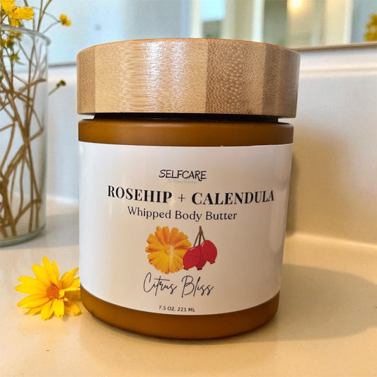 Rosehip + Calendula Whipped Body Butter - Heal, Hydrate, and Restore Your Skin