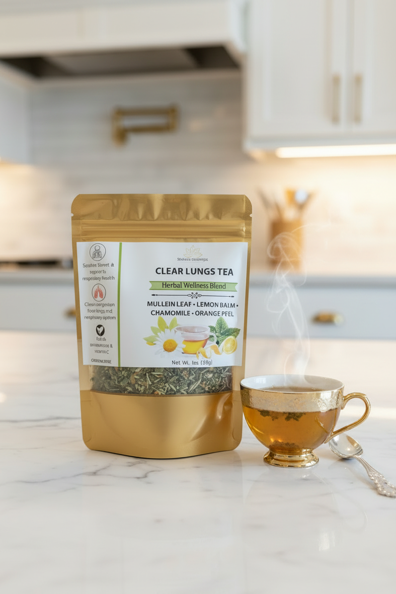 Clear Lungs Mucus Relief Loose Tea Blend-Clears Nasal and Chest Congestion